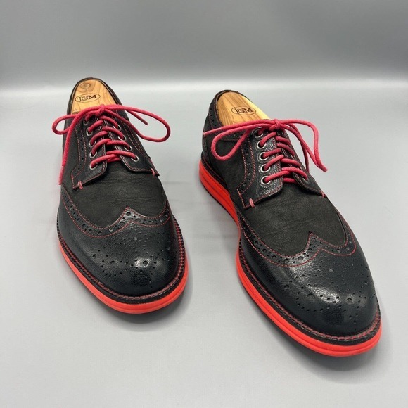 Donald J Pliner Mens Oxford Wingtip EVEB Black shoes size 7.5 M - Picture 7 of 12